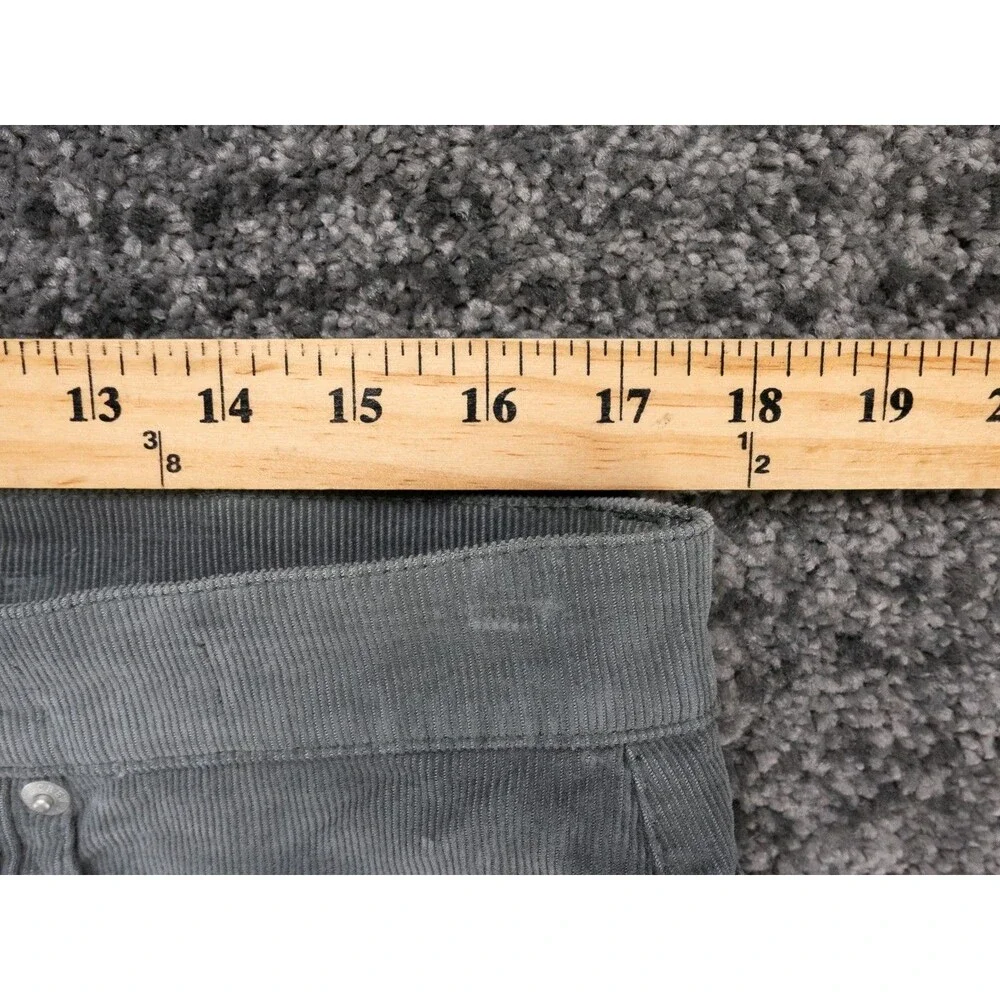 J Crew Pants Mens 32 Actual 35x28 Gray Vintage Slim Straight Stretch Corduroy